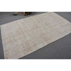 พรมตุรกีโบราณ ขนาด 5x8.3 ฟุต (153x253 ซม.) พรมขนสัตว์สีขาว - Product Image 2