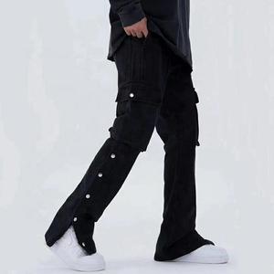 Pantalon en denim à impression personnalisée pour hommes Pantalon d'extérieur en coton spandex tricoté léger en coton délavé de haute qualité pour hommes - Product Image 4