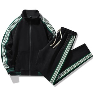 Casual Stylish Zipper Tracksuits Custom Premium Design New Breathable 2 Piece Set Premium <b>100</b>% Cotton Sweat Suits - Product Image 2