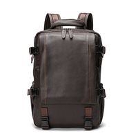 Sac à dos d'affaires en cuir véritable pour ordinateur portable, idéal pour les loisirs et les voyages en extérieur – Japon et Corée du Sud