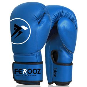 Gants de boxe professionnels personnalisés avec logo, de haute qualité, en cuir PU, avec sangle, gants de boxe personnalisés OEM, gants de boxe de salle de sport - Product Image 5