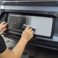 Film de protection de plaque d'immatriculation PDLC réversible, teinte intelligente commutable, transparente en extérieur, givrée en intérieur, pour voiture