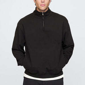 Customised New arrived 2025 100% cotton hoodies men custom embroidered logo solid colour oversized dropshoulder hoodies for men - Product Image 2