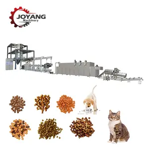 Usine industrielle commerciale Machines de traitement d'aliments pour animaux en acier inoxydable Ligne de production d'aliments pour animaux de compagnie Extrudeuse d'aliments pour animaux