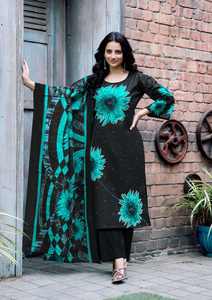 Conjunto Kurti para Mujer, Conjunto Kurti para Niña, Conjunto Kurti de Algodón, Conjunto Kurti con Pantalón para Mujer, Conjunto Kurti con Dupatta para Mujer - Product Image 2