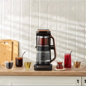 Karaca Robotea Pro 4 in 1 macchina da tè in vetro parlante rame nero - Product Image 2