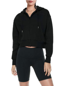Sudadera con capucha con estampado personalizado de alta calidad para mujer, sudadera transpirable Flexible con cremallera para invierno, Otoño, patrón de letras, logotipo frontal - Product Image 6