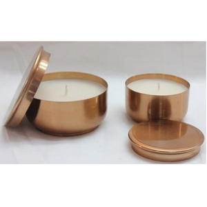 Top Vente Bougie Ronde En Cuivre Pur Conception Martelée Votive Avec Pot De Bougie De Cire Étamée Pour La Lumière De Table De Bureau Polyvalente Décorer - Product Image 3