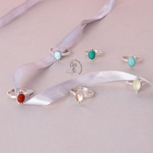 2023 dernière tendance Cluster anneau femmes bijoux fins fleurs forme Turquoise Larimar pierre précieuse 925 argent bague de mariage cadeau pour elle - Product Image 3