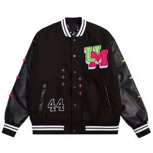 แจ็กเก็ตสไตล์คลาสสิกย้อนยุคสำหรับนักศึกษาเสื้อนอกบุด้วยการปักลาย - Product Image 1