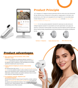 Appareil d'analyse 2-en-1 pour la peau et les cheveux, analyseur de problèmes cutanés et capillaires avec 1 poignée - Product Image 4