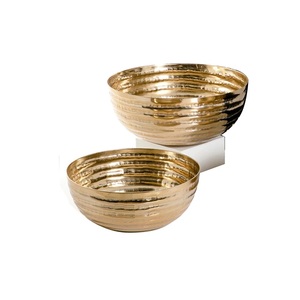 Cuenco de Metal de latón, vajilla con acabado de nogal, cuenco para servir, vajilla, accesorios de decoración, cuenco de fruta de diseño de lujo - Product Image 5