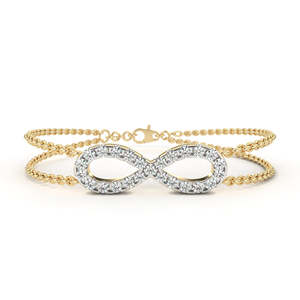 18K <b>Gold</b> Lab Grown Diamond Bracelet Beautiful Diamond Bracelets & <b>Bangles</b> - Product Image 2