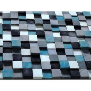 Décoration murale en mosaïque de bois récupéré moderne Accent élégant pour la maison ou le bureau - Product Image 3