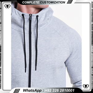 Offre Spéciale sweats à capuche confortables pour hommes pour l'hiver Street Wear personnalisé différentes couleurs brodées perlées Techniques fermeture éclair - Product Image 5