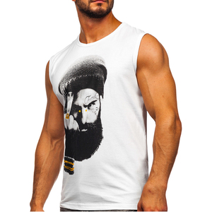 เสื้อแขนกุดสำหรับผู้ชายเสื้อยืดแขนกุดสำหรับออกกำลังกายฟิตเนสขนาดใหญ่พิเศษพิมพ์ลายแบบกำหนดเอง - Product Image 3