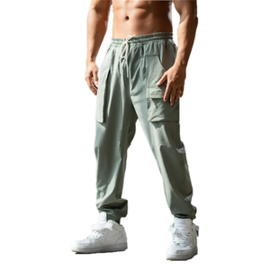 Pantalones Deportivos de Alta Calidad, 100% Poliéster, Elásticos, Ajustados, Estilo Urbano, con Cordón, Casuales, Deportivos, Elegantes, de Corte Recto - Product Image 3