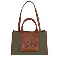Tas jinjing wanita motif hijau besar, tas jinjing untuk wanita, tas bisnis, Laptop, pemakaian kantor, motif hijau, besar, modis, dengan pegangan ganda