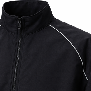 Men’s Black Training Tracksuit Set <b>Zip</b> <b>Up</b> <b>Jacket</b> & Pants Contrast Piping Nylon Tracksuit Uniform Custom Logo OEM Wholesale - Product Image 5