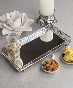 ถาดโลหะสีเงินสุดหรูสำหรับตกแต่งบ้าน - Product Image 2