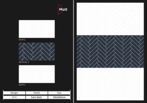 Carreaux muraux en céramique Design Harmony 300x600mm pour salle de bain et cuisine, finition brillante mate, texture effet sucre, design mural intérieur luxueux - Product Image 3