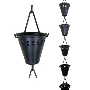 Chaîne de pluie rustique de jardin en fer, forme d'oiseau et de cloche, décoration de jardin pour usage extérieur, ornements de jardin - Product Image 6