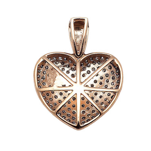 Pendentif élégant à double cœur avec diamants Moissanite étincelants Bijoux en argent pour femme - Product Image 3