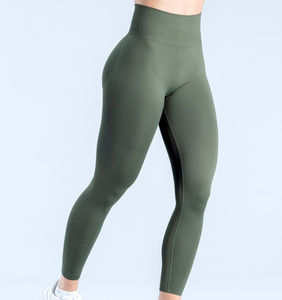 Leggings longs pour femmes, en spandex, taille élastique, sans couture, évacuant l'humidité, séchage rapide, respirants, haute extensibilité, fitness, yoga - Product Image 3