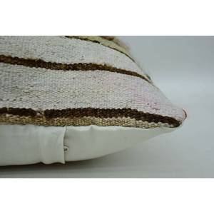 Sutil rayas Beige lana 14x14 pulgadas Kantha almohada tejida lujo decorativo cojín Vintage patrón ropa de cama uso del suelo - Product Image 4