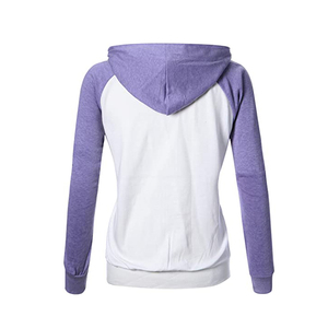 Unisex Hooded <b>Zip</b>-<b>Up</b> Sweatshirt Raglan Sleeve <b>White</b> Purple Solid Color Casual Regular Fit Breathable French Terry Autumn Knitted - Product Image 6