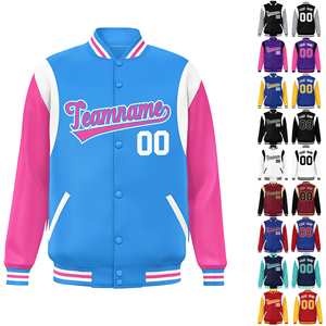 Fabricant de vestes pour hommes de haute qualité Letterman Blouson uni avec logo cousu et de créateur universitaire grande taille pour hommes - Product Image 1