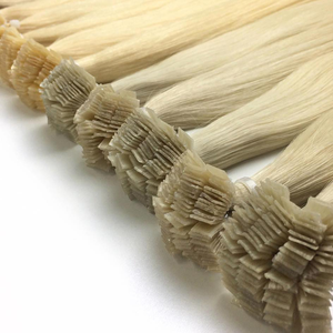 Blonde K TIP Extensions de cheveux humains vietnamiens traitement russe Technique slave vierge douce Texture soyeuse exportation d'usine - Product Image 5