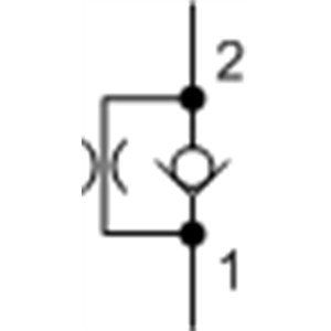Válvula de retención de flujo libre de Sun Hydraulics, de punta a lado, con orificio de bypass CNJCXCN - Product Image 1