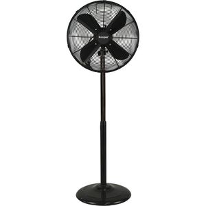 Ventilatore a piantana elettrico Kooper 50W, 4 pale, 40 cm, silenzioso, con telecomando meccanico, spina USA, dimensioni 18 pollici, colore nero - Product Image 1
