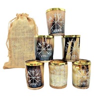 Verre à liqueur en corne naturelle, verre à vodka, verre à tequila, mini verres, corne de buffle, style viking, gobelets à boire en corne, prix de gros