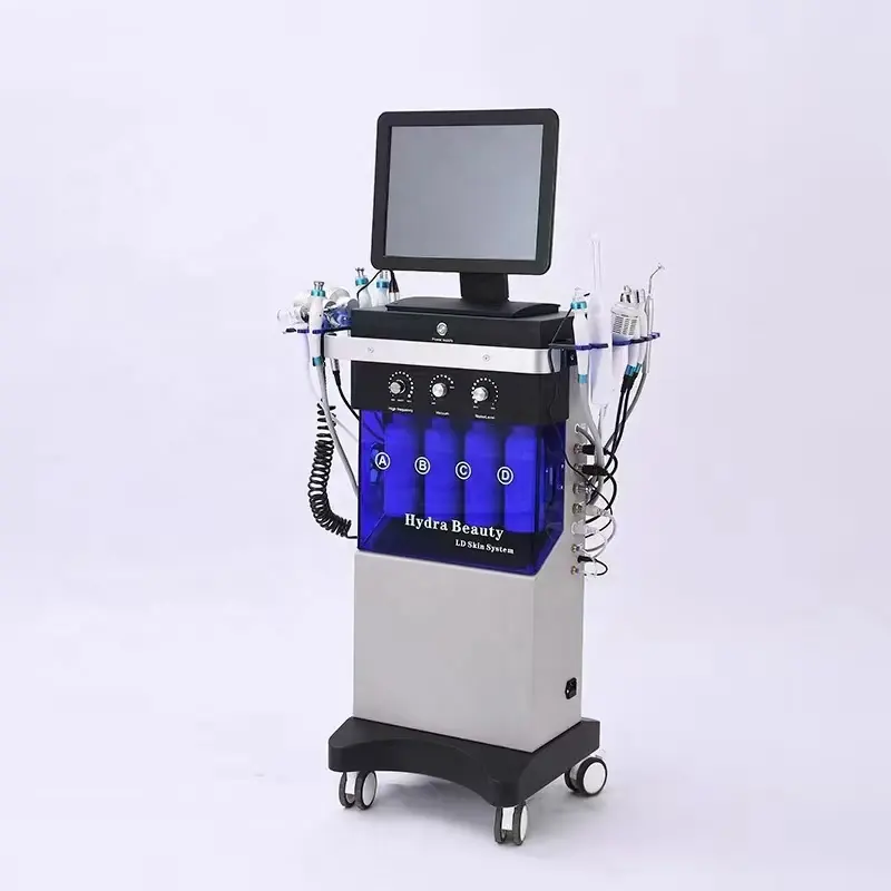 14 In 1 Hydra Water Peel Microdermabrasie Hydrodermabrasie Gezichtsmachine Hydrafacials Machine Voor Huidverstrakking