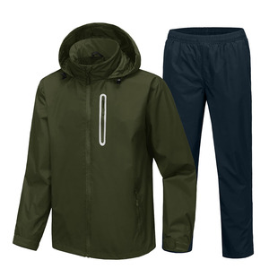 Chaqueta Impermeable de Senderismo con Capucha, Ligera, Informal, para Exteriores, de Alto Rendimiento, Traje Impermeable con Capucha para Hombre - Product Image 1