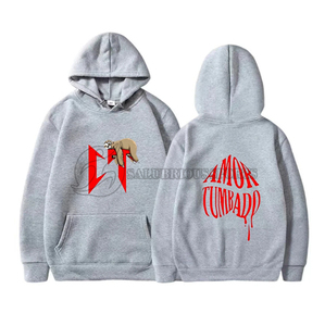 Sweat-shirt à capuche en molleton 100% coton pour femme, manches longues, couleur unie, imprimé, automne, écologique, logo personnalisé, pull-over sport - Product Image 3