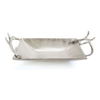 Elegant Zilver Metalen Chocolade Dienblad Voor Hotel Restaurants Catering Evenement Buffet Dessert Zoete Portie