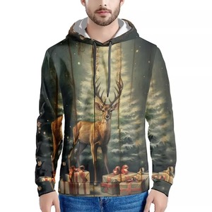 Sudadera con Capucha Navideña para Hombre, Diseño Nuevo, Cómoda y Moderna, 100% Poliéster, con Logotipo Personalizado, MOQ Bajo - Product Image 1
