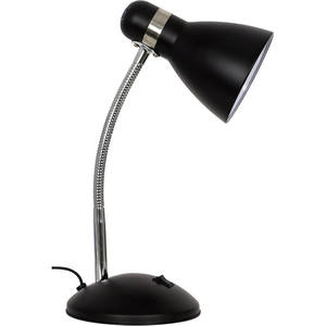 BEL AIR HOME-Lámpara de escritorio MEGARA 1xE27-Lámpara de escritorio de metal o mesita de noche-Altura de 40cm-Interruptor de encendido/apagado en la base (NEGRO) - Product Image 1