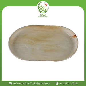 100% plateaux de feuille de palmier biodégradables naturels vaisselle jetable de différentes tailles et formes pour les mariages - Product Image 2