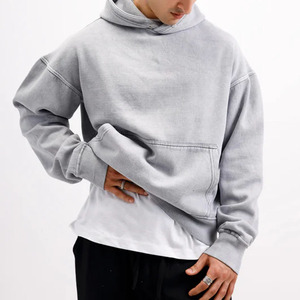 Sweat à capuche simple couche de qualité supérieure à capuche manches longues à fermeture éclair disponible en gros sweats à capuche pour hommes 2026 - Product Image 5