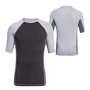 Top Quality Breathable Men's <b>Rash</b> <b>Guard</b> Best Selling Slim Fit Customized <b>MMA</b> <b>Rash</b> <b>Guard</b> Solid Color - Product Image 4