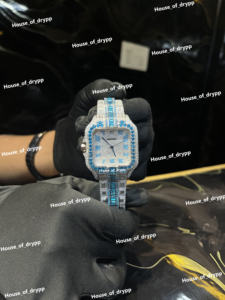 Reloj Automático para Hombre con Caja Cuadrada de Moissanita y Diamantes, Esfera Romana, Acero Inoxidable Premium, Estilo Lujoso - Product Image 2