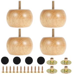 ชุดเปลี่ยนขาโซฟาทำจากไม้ยางพาราสำหรับห้องนั่งเล่นและห้องนอนดีไซน์แบบดั้งเดิม - Product Image 3