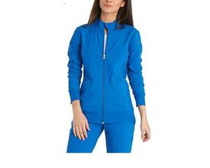 Couche essentielle de veste de gommage médical coupe professionnelle avec tissu en toile léger et chaud pour les infirmières et le personnel de santé - Product Image 2