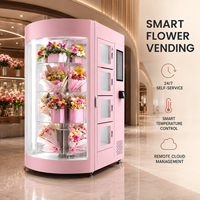 Distributeur automatique de fleurs réfrigéré en libre-service 24h/24 avec fonction SDK, en acier inoxydable, garantie de 2 ans