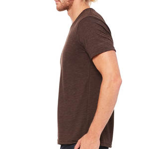 Bella + Toile Tri-mélange Next Level Slim Fit Tees T-shirt Jaune moutarde Col rond Tricoté Solide Coton Mélange Jaune T-shirts T-Shirt - Product Image 2