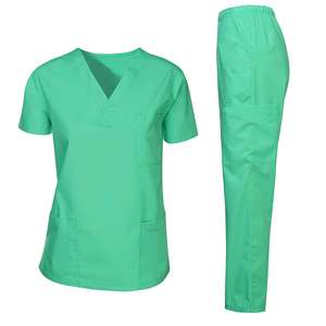 Uniform <b>scrubs</b> women sets <b>tops</b> doctor fabric with pockets sets unisex medical dental beauty salon custom uniform <b>scrub</b> nurses - Product Image 6